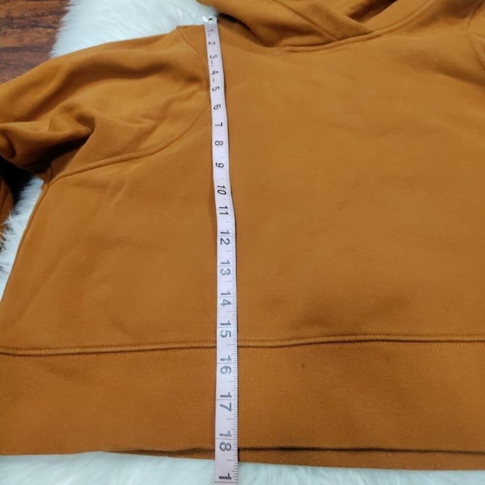 Lululemon Athletica Loungeful Womens Size 10 Boxy Cropped Hoodie Butternut Brown - Picture 10 of 12